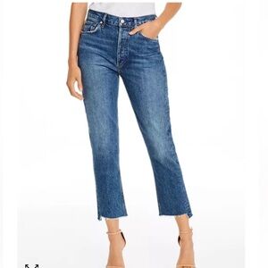 AGOLDE SALE! - Agolde Riley Straight Cropped Jeans in Dark Blue
